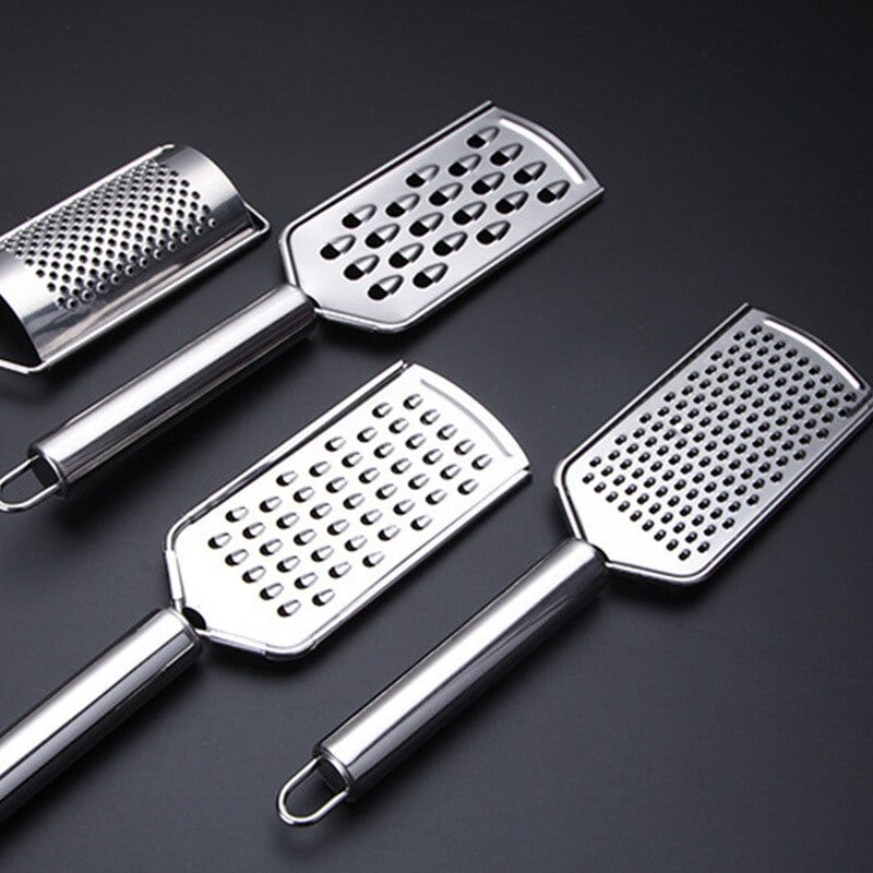 Lot de 4 râpes zesteurs inox – formats assortis