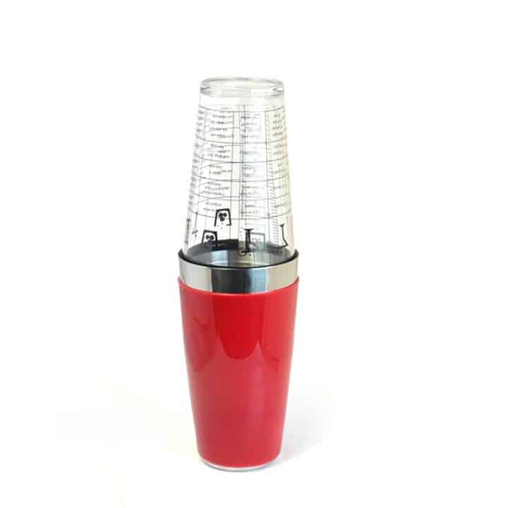 Shaker à recettes de cocktails gradué