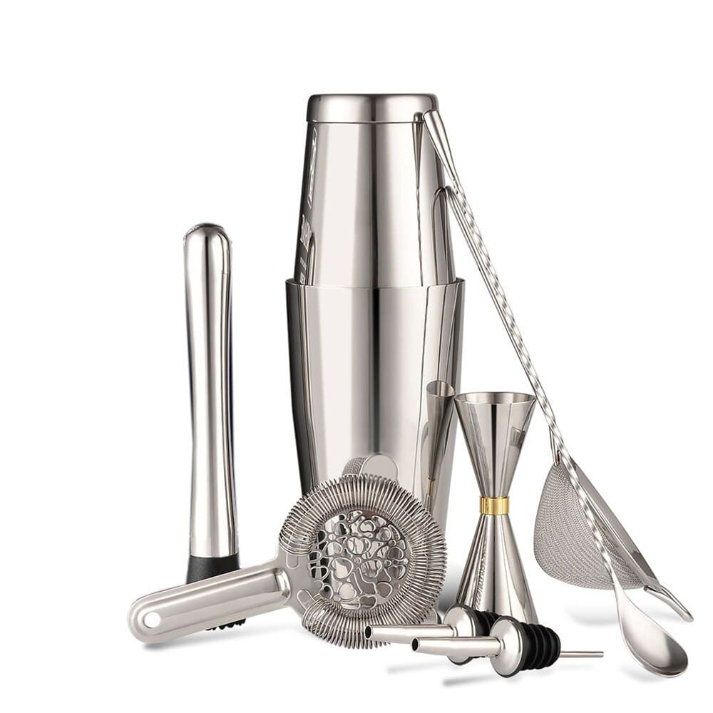 Kit barman professionnel inox 7 pièces – shaker Boston