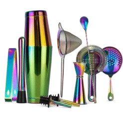 Kit barman Shaker Boston Chrome – set cocktail – vue 1