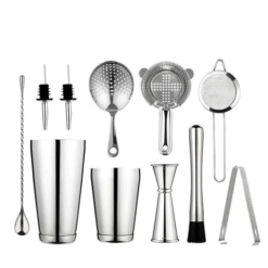 Kit barman Shaker Boston Inox – set cocktail – vue 2