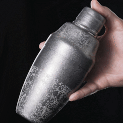 Shaker cocktail professionnel à arabesques – 500 ml – vue 1