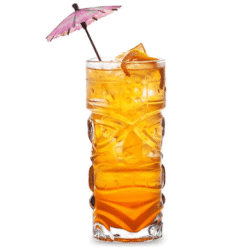 Verre Tiki Tahiti – totem tropical sculpté – vue 1