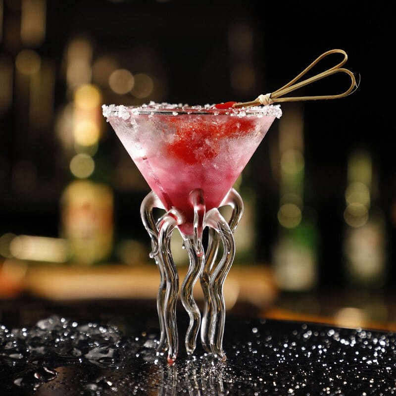Verre à cocktail Tentacules – présentation spectaculaire