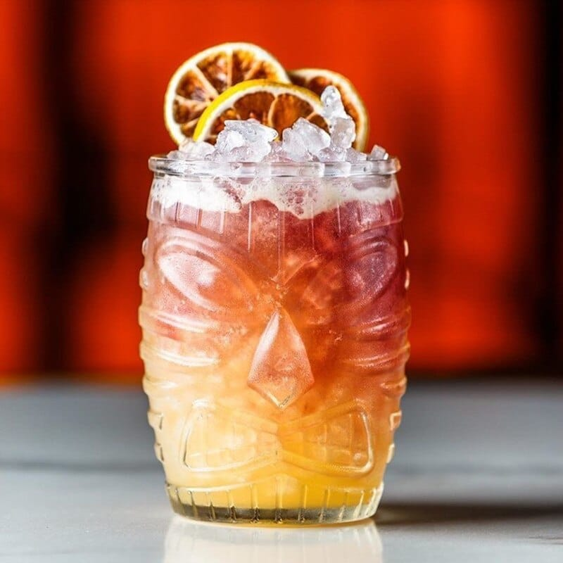 Mug Tiki Verre – cocktail tropical sculpté