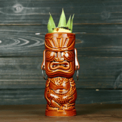 Mug Tiki Totem bicolore – céramique polynésienne – vue 2