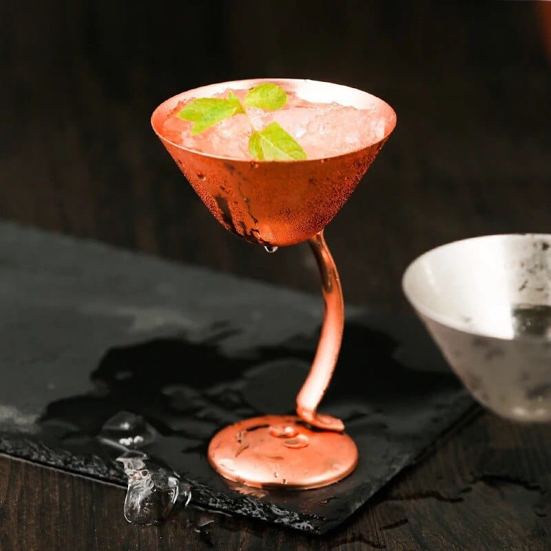 Verre à Martini Cuivre pied incurvé