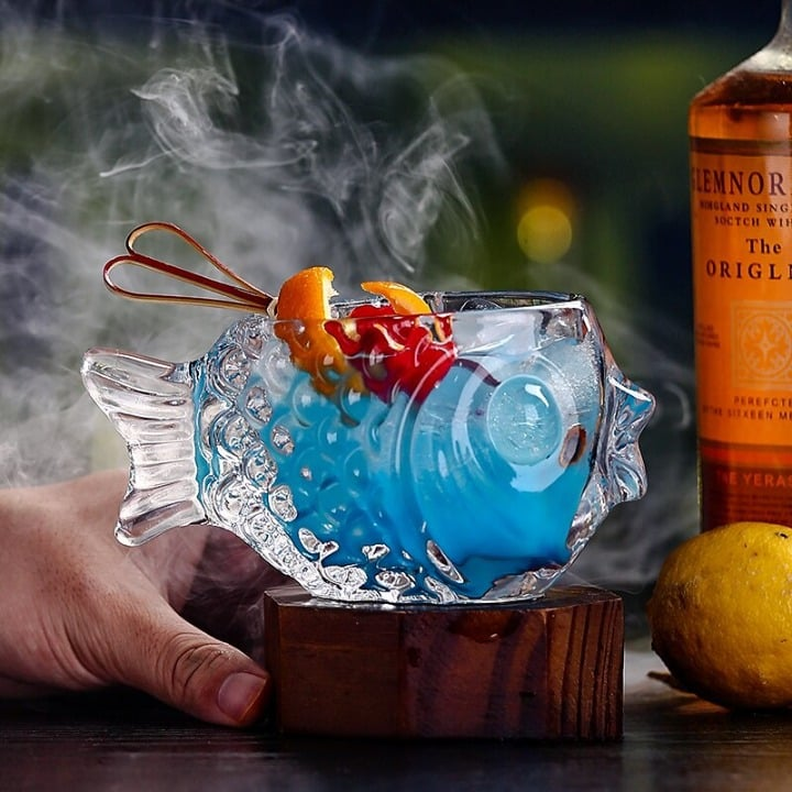 Verre à cocktail Poisson – présentation spectaculaire