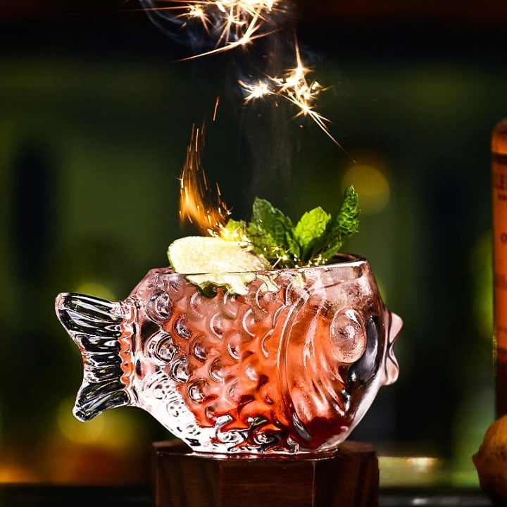 Verre à cocktail Poisson – présentation spectaculaire