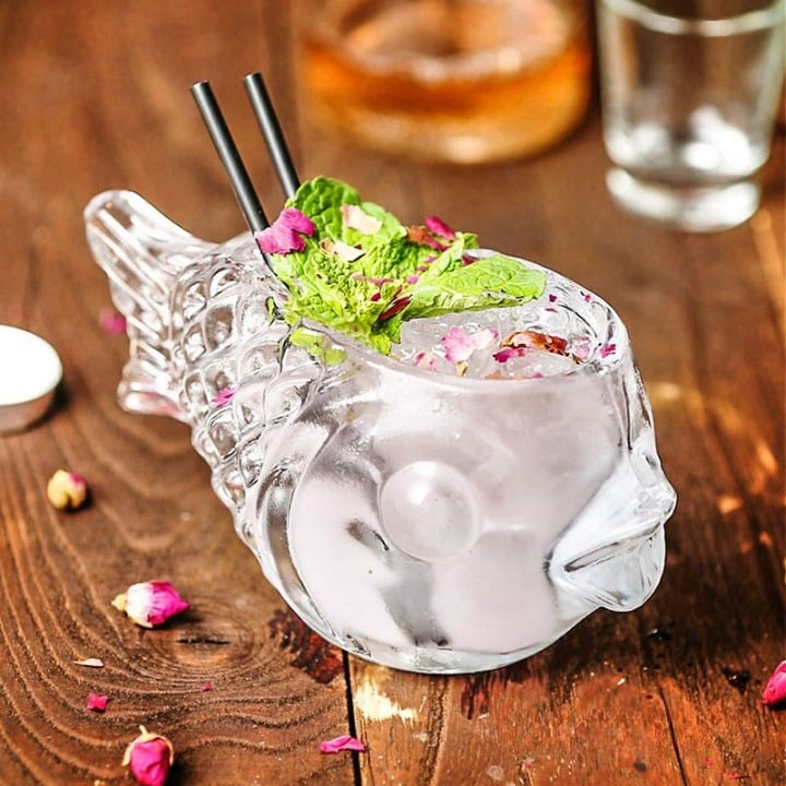 Verre à cocktail Poisson – présentation spectaculaire