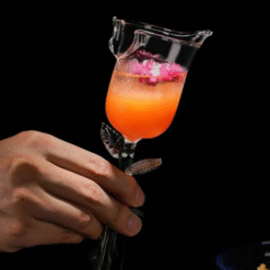 Verre à cocktail Rose – présentation spectaculaire – vue 2
