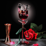 Verre à cocktail Rose – présentation spectaculaire