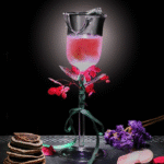 Verre à cocktail Rose – présentation spectaculaire