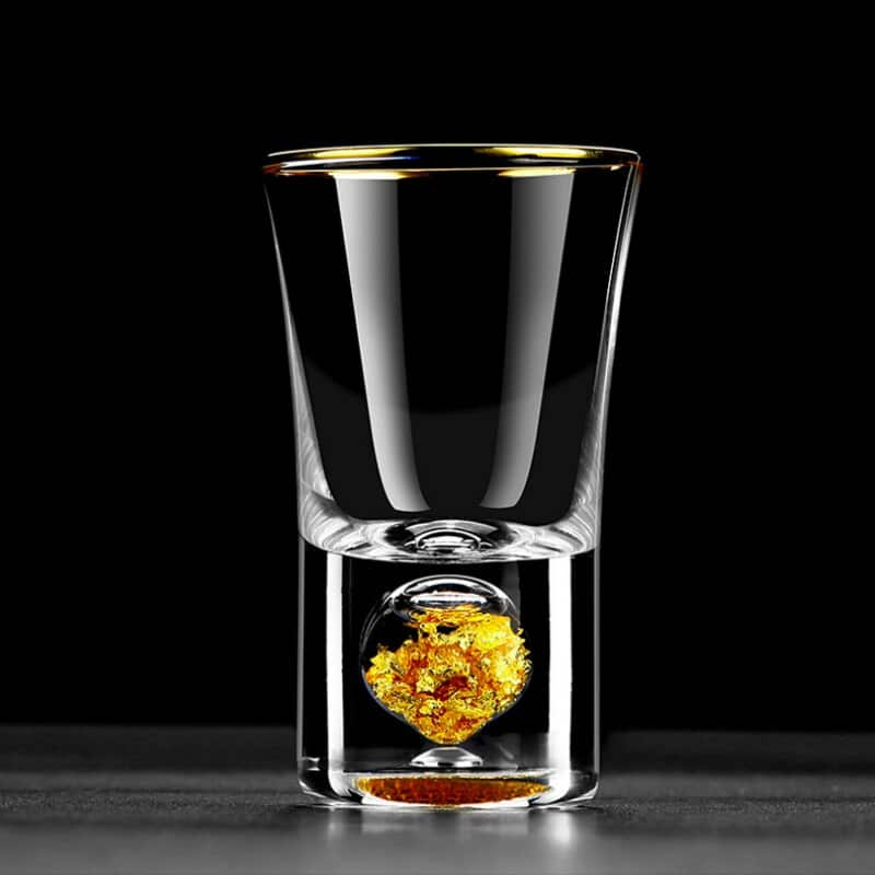 Lot de 2 verres à shot Or – service festif