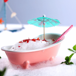 Verre cocktail baignoire rose – mug céramique original – vue 1