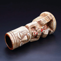 Mug Tiki totem en céramique – effet bois sculpté 22 cm – vue 2