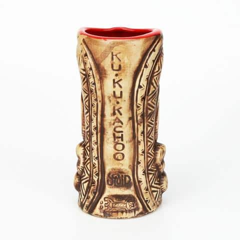 Mug Tiki Kachoo en céramique – totem tropical doré