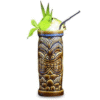 Mug Tiki marron 320 ml – céramique sculptée 17,2 cm – vue 1