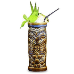 Mug Tiki marron 320 ml – céramique sculptée 17,2 cm – vue 1