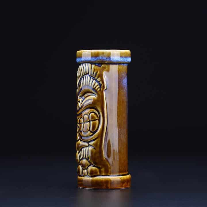 Mug Tiki marron 320 ml – céramique sculptée 17,2 cm