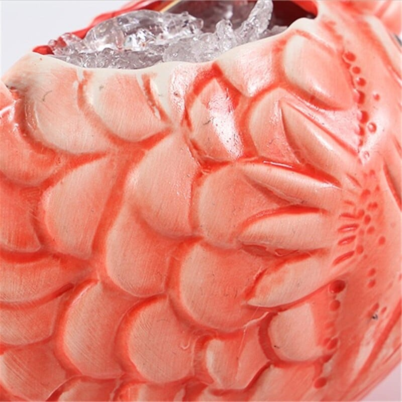 Mug Tiki Piranha – cocktail tropical sculpté
