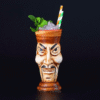 Mug Tiki Polynésien – cocktail tropical sculpté – vue 1