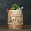Mug Tiki Tonneau – cocktail tropical sculpté – vue 1