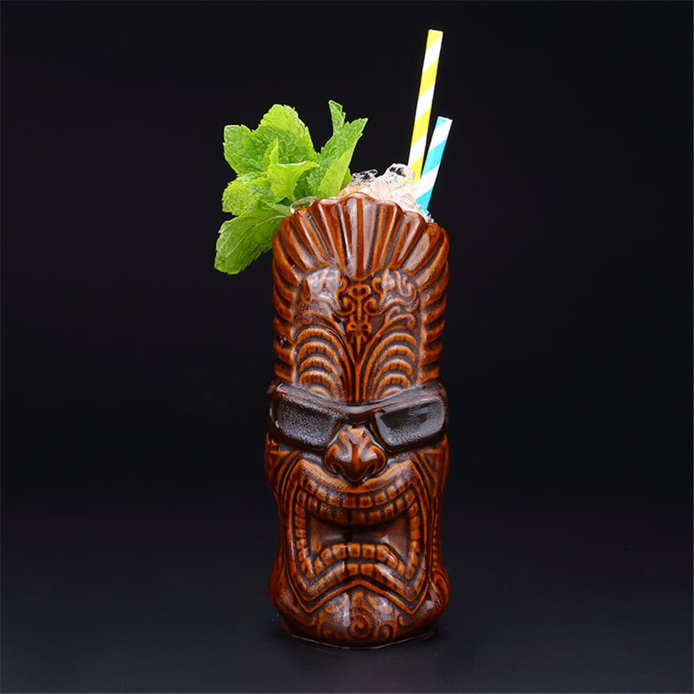 Mug Tiki nator – cocktail tropical sculpté