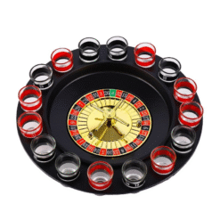 Jeu à boire roulette casino – 16 verres à shot – vue 1