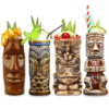 Coffret de 4 verres Tiki multicolores – 330 à 490 ml – vue 1