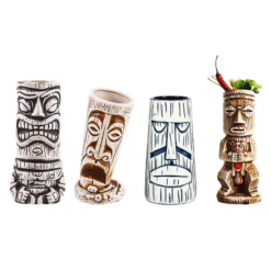 Set de 4 mugs Tiki 450 ml – collection de totems – vue 1