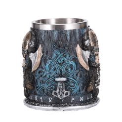 Chope Viking avec anse marteau – verre cocktail médiéval – vue 2