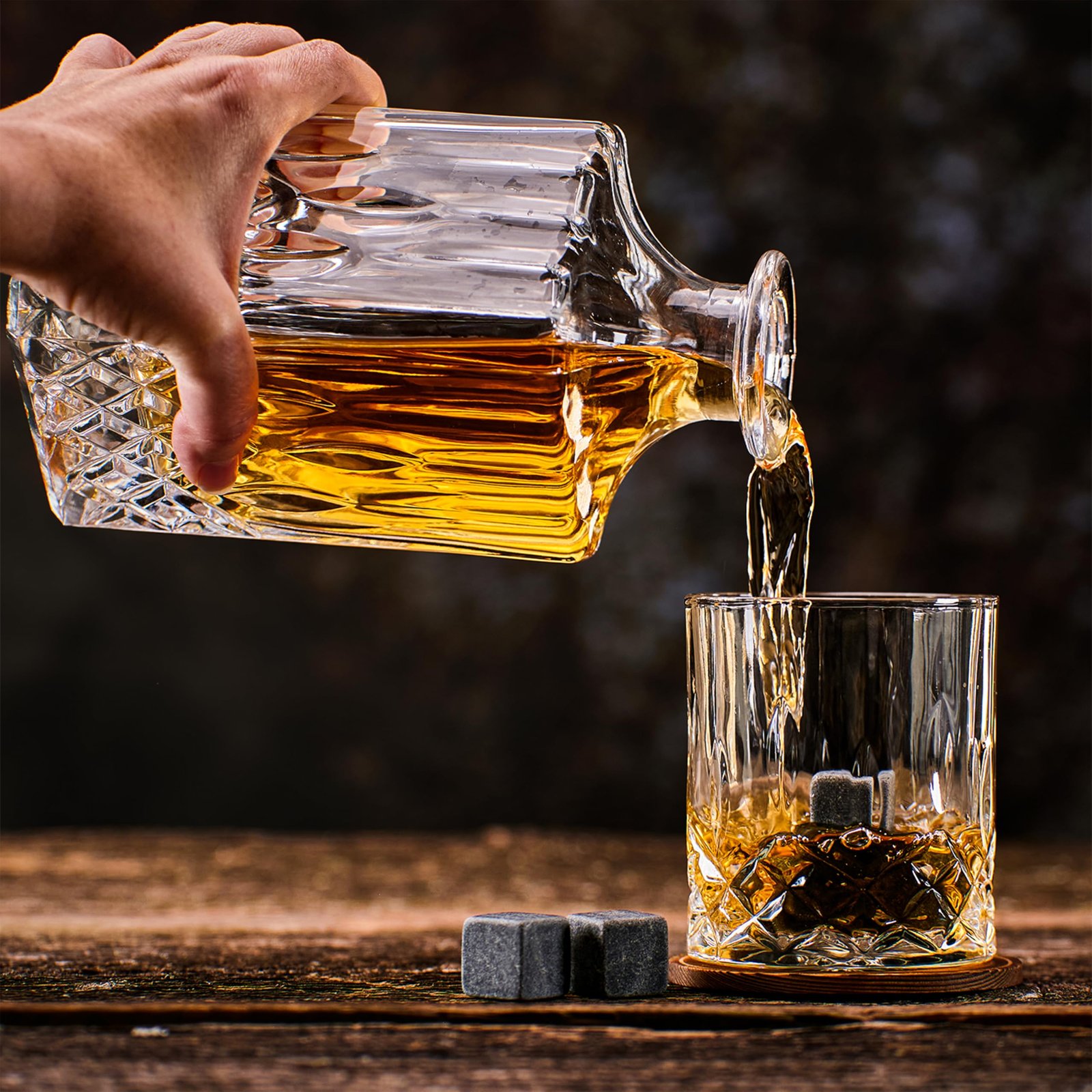 Coffret Cadeau Complet Whisky - 5 Pièces avec Carafe Décanteur