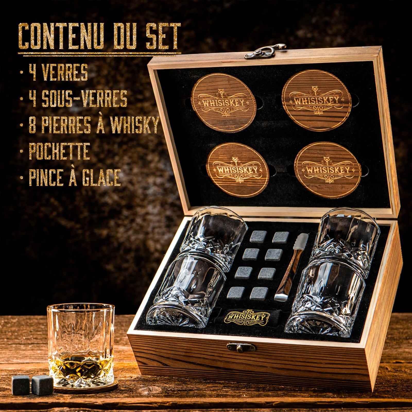 Coffret Cadeau Whisky pour 4