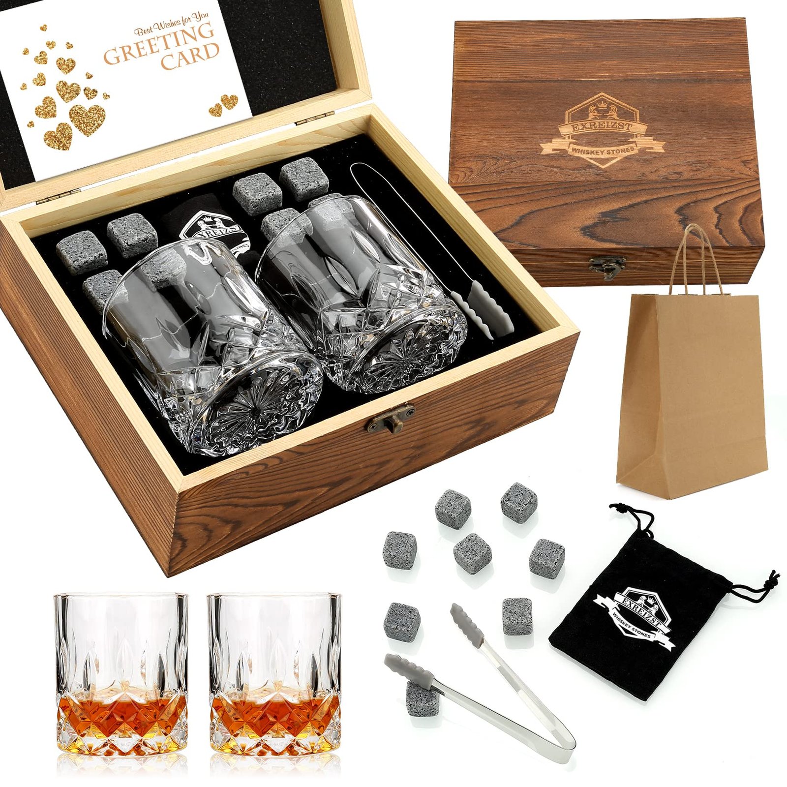 Coffret Whisky Duo avec 8 pierres de refroidissement