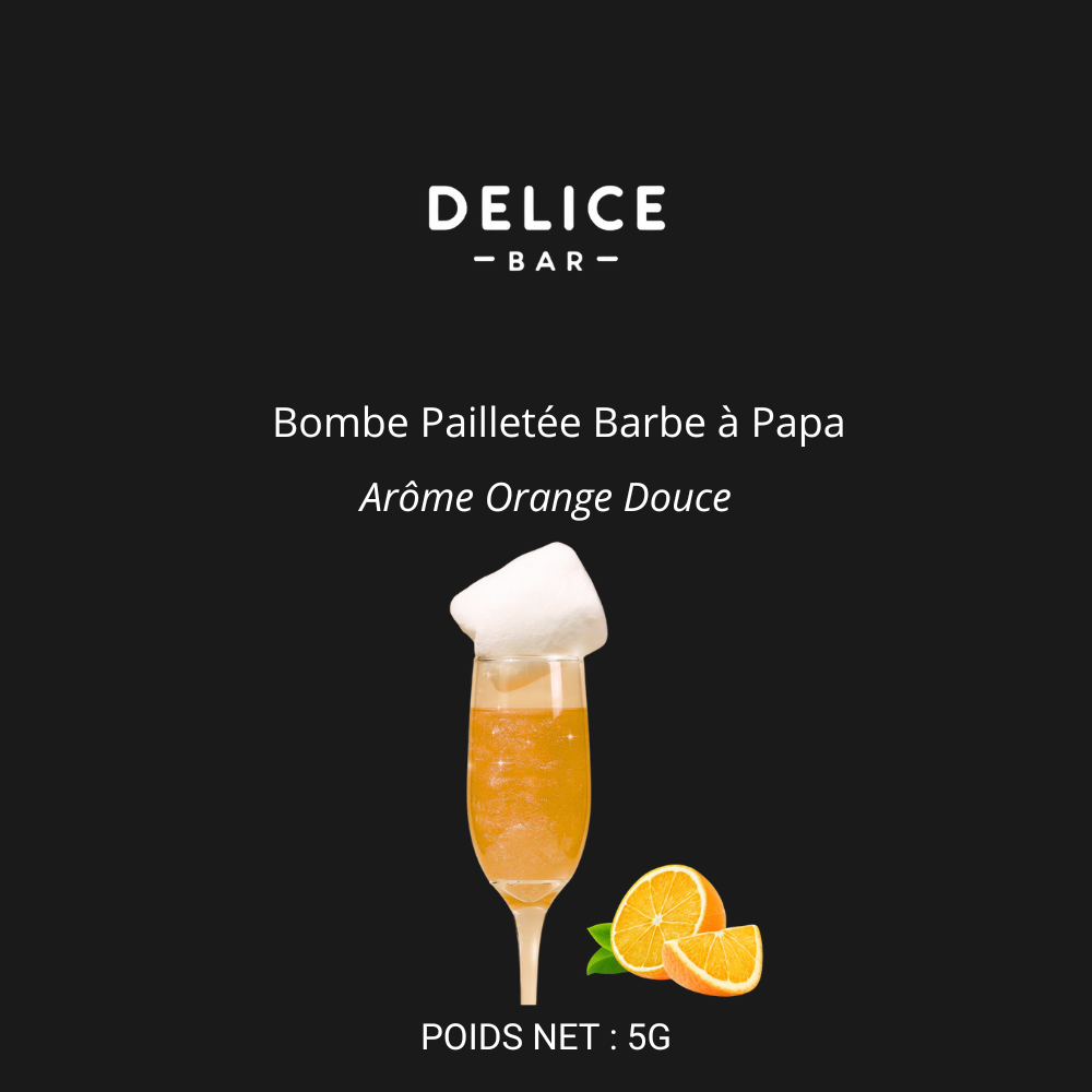 Bombe Pailletée Orange Douce