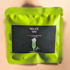 Sachet vert anis de barbe à papa saveur menthe avec paillettes comestibles Délice Bar