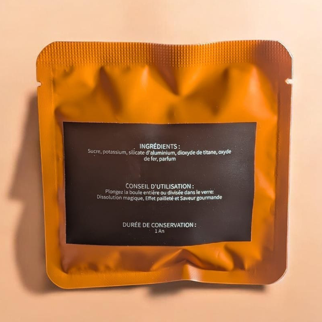 Bombe à paillettes Barbe à Papa Saveur Orange Douce