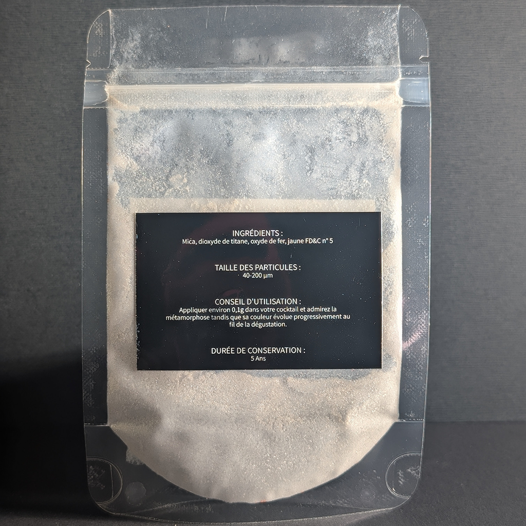 Paillettes comestibles Holographique Change Couleur - Jaune Intense