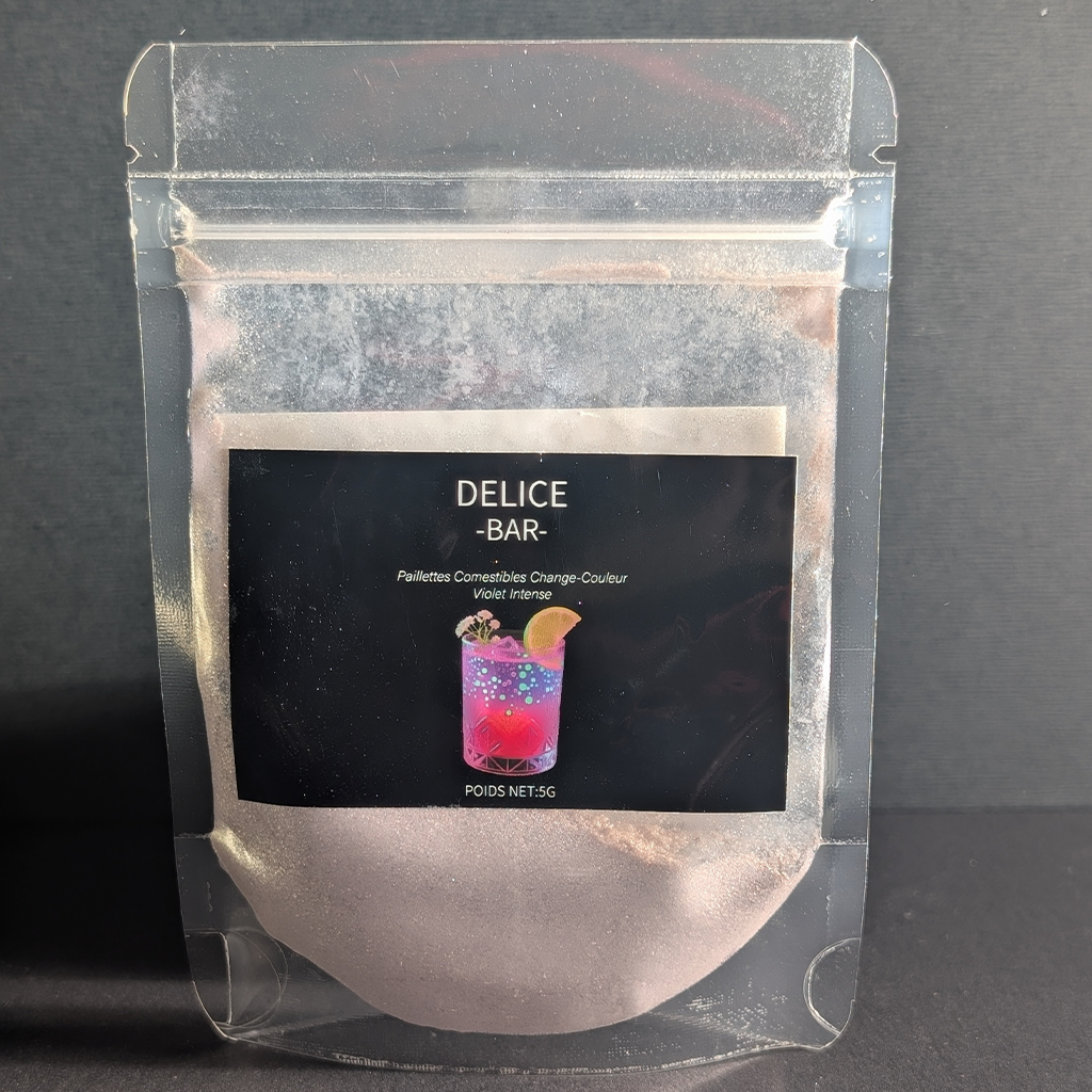 Paillettes comestibles Holographique Change Couleur - Violet Intense