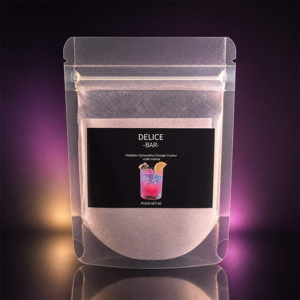 Paillettes comestibles Holographique Change Couleur - Violet Intense