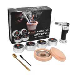 Coffret fumoir à whisky en bois avec chalumeau