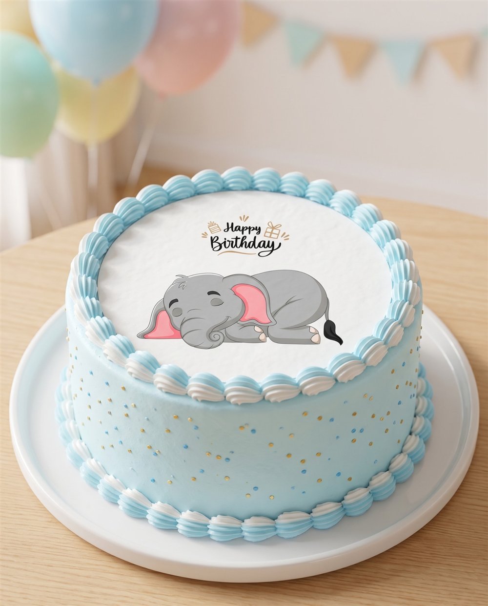 Topper comestible personnalisé pour gâteau – 12 à 20 cm