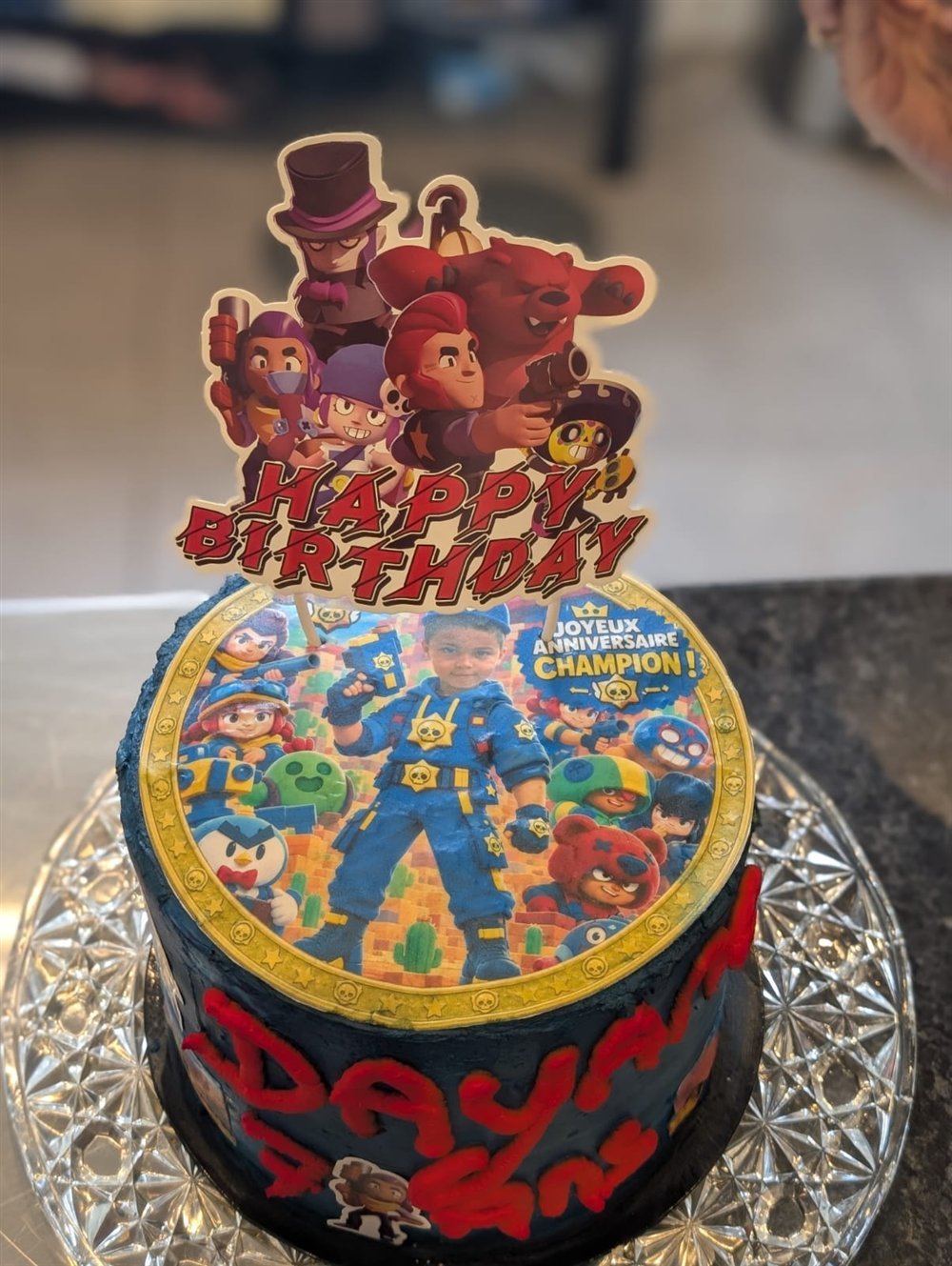 Topper comestible personnalisé pour gâteau – 12 à 20 cm